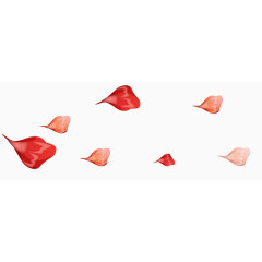 飘扬的红粉色花瓣