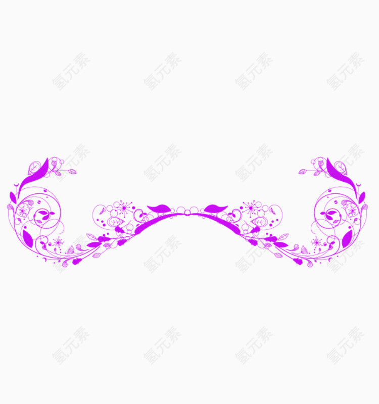 梦幻紫情装饰花花元素免抠png素材