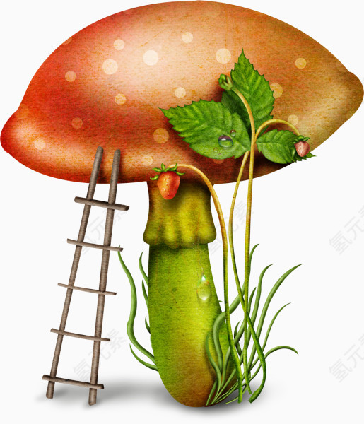 手绘可爱小蘑菇