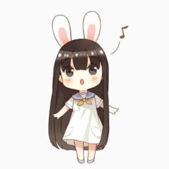 长发女孩黑色兔子耳朵10