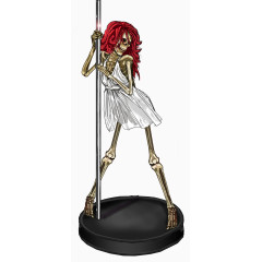 钢管舞女骷髅图片