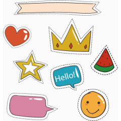 卡通图标元素集