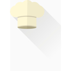 矢量白色卡通厨师帽