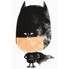 粉色 卡通黑色勇士