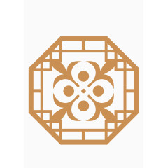 镂空雕花矢量中式门窗