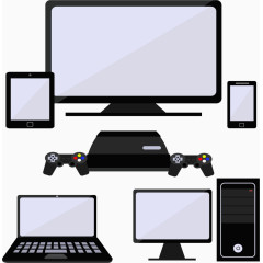 全套黑色电子设备