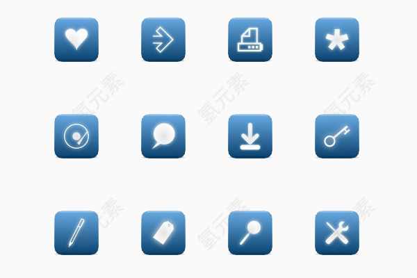 蓝色网页设计图标