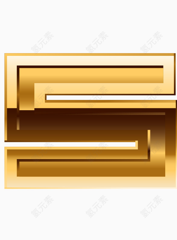 金属质感设计字母S