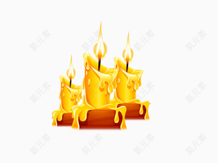 教师节蜡烛元素