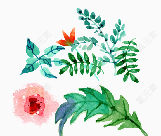 手绘花草
