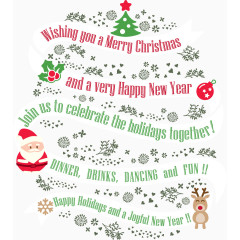 飘扬旋转的圣诞节彩带