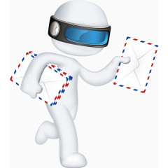 送信的卡通人物