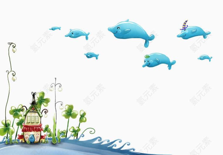 简约清新童话世界插画