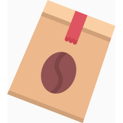 咖啡袋水彩插画图标元素