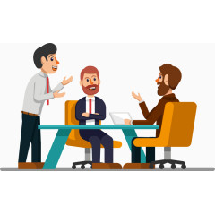 职场办公司职员讨论开会