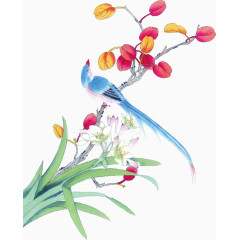 古风唯美植物插画