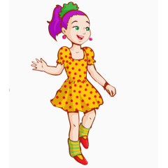 穿黄裙子的女孩