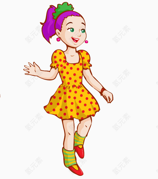 穿黄裙子的女孩