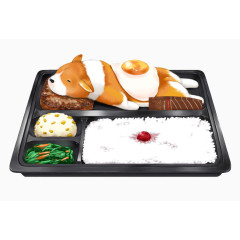 手绘便当盒和小狗