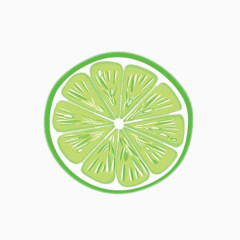 简约手绘绿色柠檬