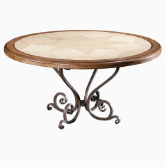 餐桌矢量图样品家居模型铁圆桌茶几