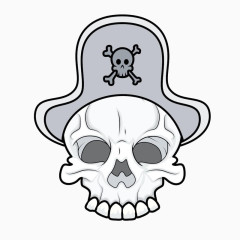 卡通骷髅海盗素材