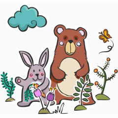 小熊和兔子