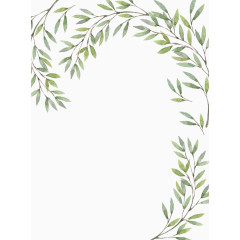  小清新简约绿叶背景