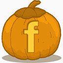 Facebook标志广场万圣节南瓜社会图标