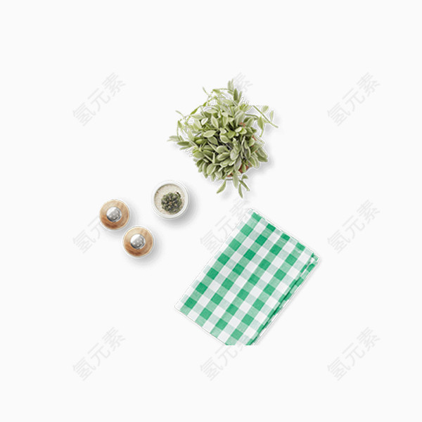 俯视茶艺装饰素材