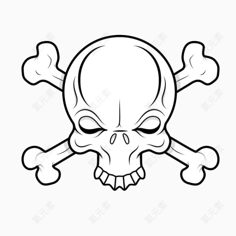 卡通骷髅素材