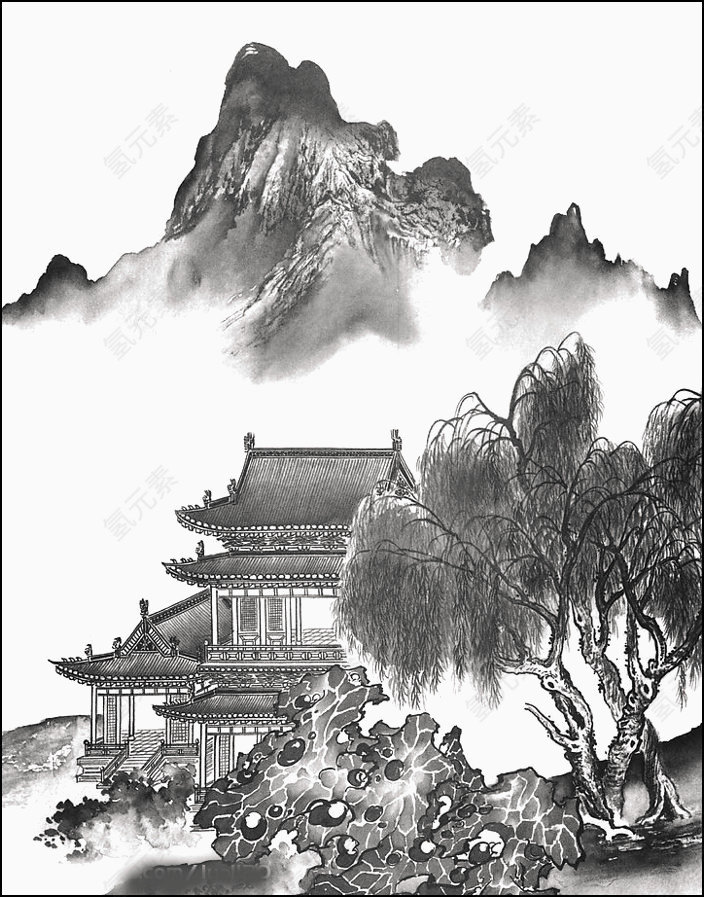 唯美水墨画