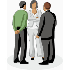 卡通商务团队人物