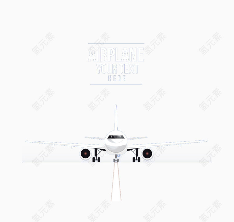 跑道上的飞机矢量