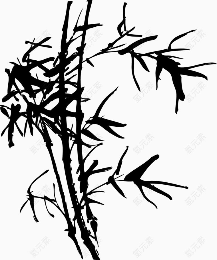 中国风水墨竹子