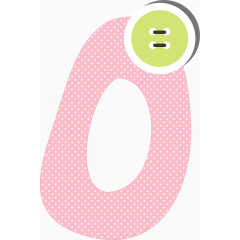 彩色布艺纽扣字母设计矢量图