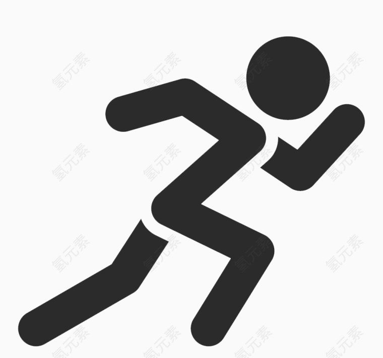 小黑人跑步