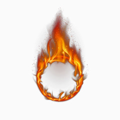 圆形红色火焰法阵光效