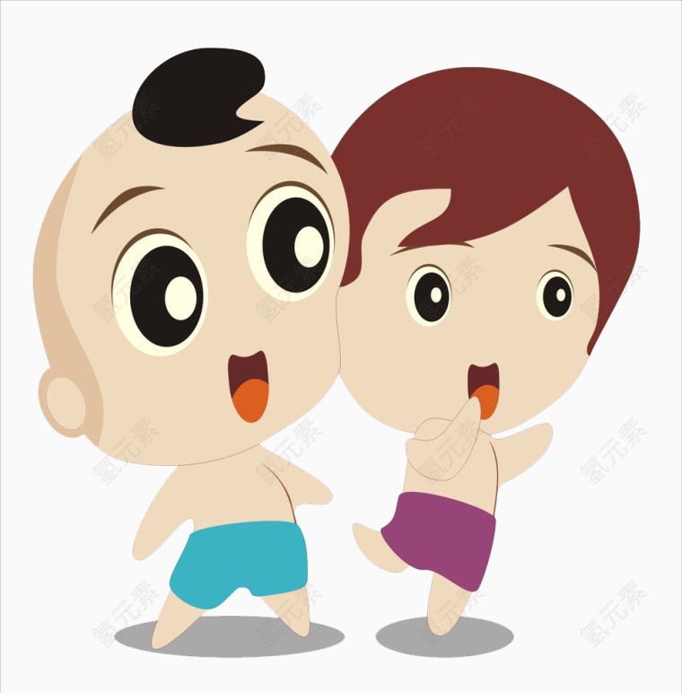 手绘卡通小孩