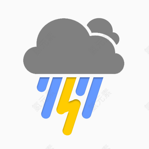 雷暴风暴Android-Weather-icons