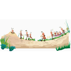 矢量蚂蚁搬家图