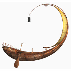 卡通手绘月亮船