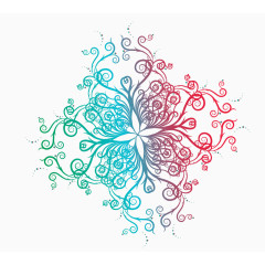 渐变色花纹装饰  