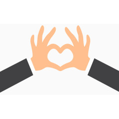 父亲节爱心手势贺卡矢量图