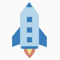 卡通火箭图标
