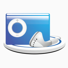 卡通蓝色MP4图标