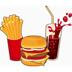 矢量快餐套餐