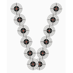 箭靶字母V