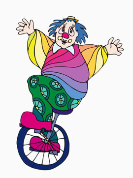 卡通马戏团表演小丑