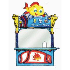 卡通清新售票站